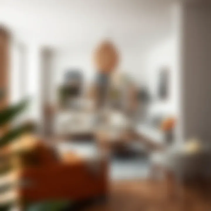 Scandinavian Upholstery in Modern Living Spaces A beautifully arranged living room showcasing Scandinavian upholstery fabric in various patterns and colors