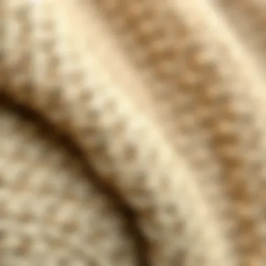 Detail of Scandinavian Textile Weaving Close-up of a Scandinavian textile highlighting intricate weaving and natural fibers