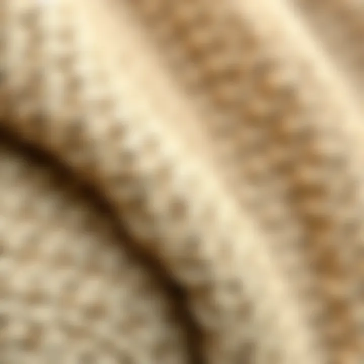 Detail of Scandinavian Textile Weaving Close-up of a Scandinavian textile highlighting intricate weaving and natural fibers