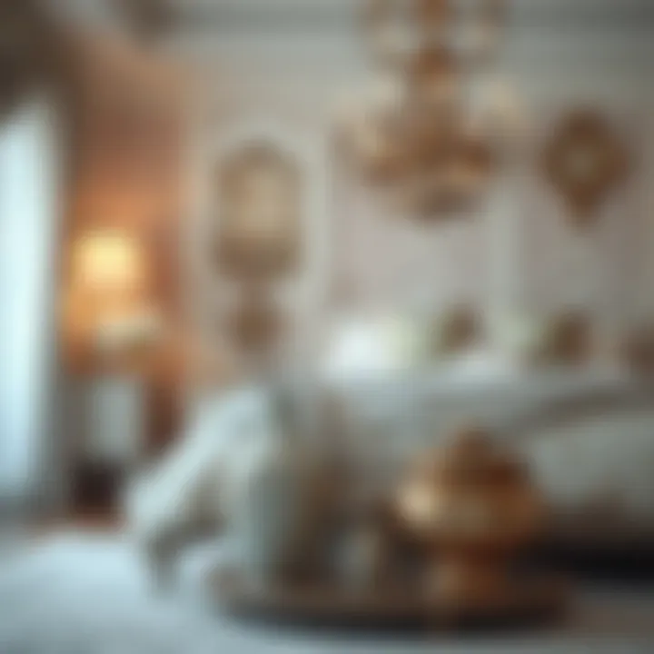 Decorative accessories in a shabby chic setting