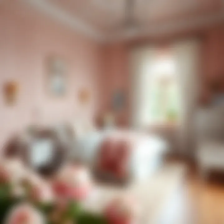 Soft pastel color palette for a cozy bedroom