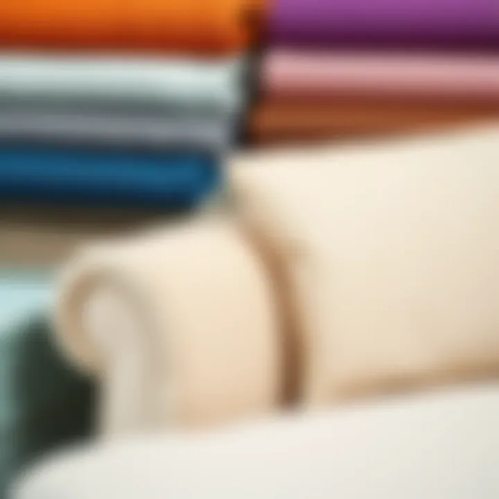 Variety of fabric swatches for wingback loveseat slipcovers