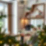 Elegant small coffee bar setup with stylish decor