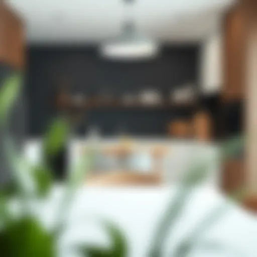 Elegant small wall-mounted drop leaf table in a modern kitchen