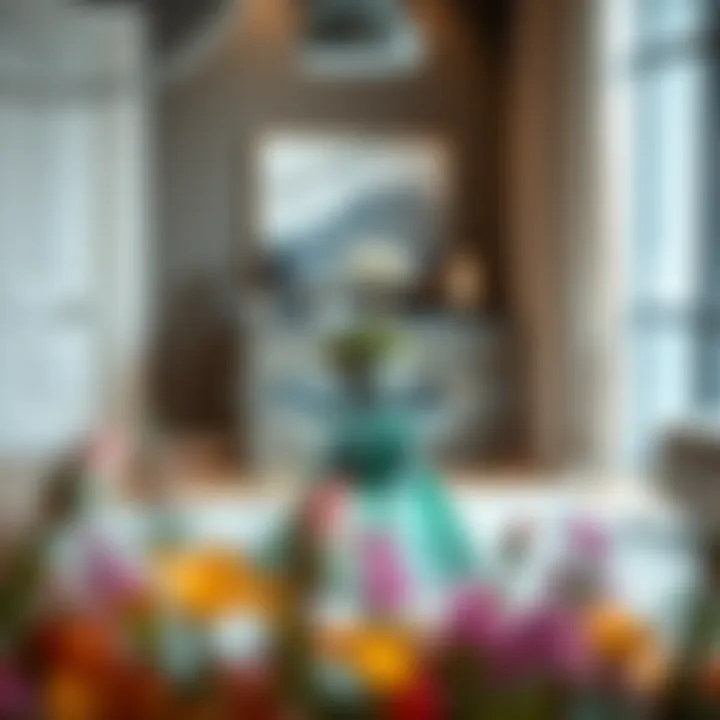 Contemporary glass dining table set with chic design