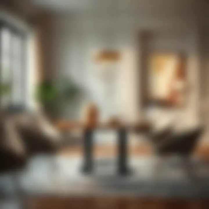 Sophisticated round dining table set in a stylish setting