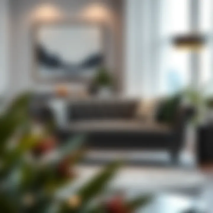 Sophisticated Settee in Modern Decor Elegant 40 inch settee in a contemporary living room