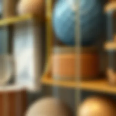 Detail view of materials used in a high-quality wall curio cabinet