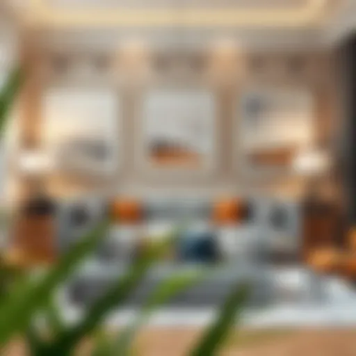 Elegant Living Room Showcase of Unframed Art Prints Elegant showcase of unframed art prints in a stylish living room setting