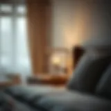 Elegant small bedside lamp with USB port illuminating a cozy bedroom