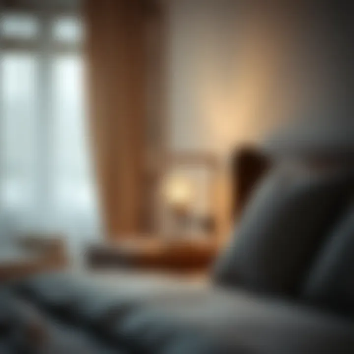 Elegant small bedside lamp with USB port illuminating a cozy bedroom