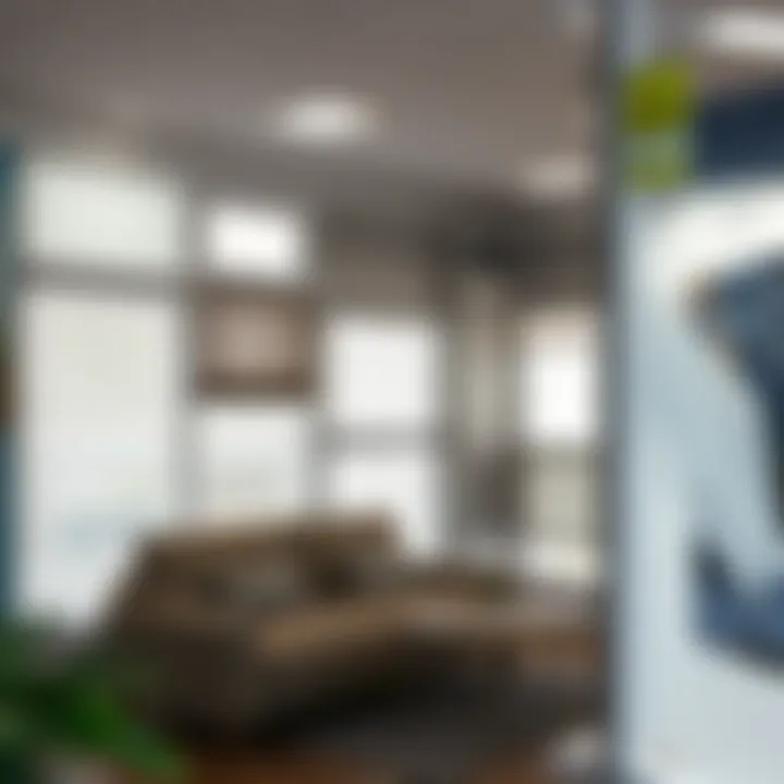 A local store displaying a variety of window blinds