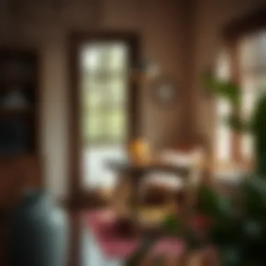 Rustic drop leaf table accentuating a cozy home office