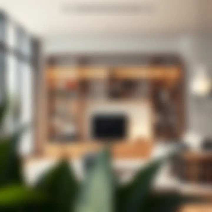 Sleek minimalist modular bookshelf enhancing interior decor