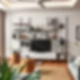 Modern modular bookshelf design showcasing versatility