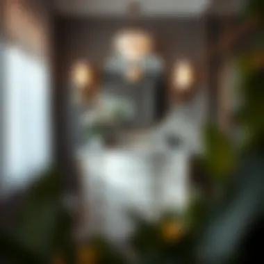 Luxurious small vanity with stylish finishes