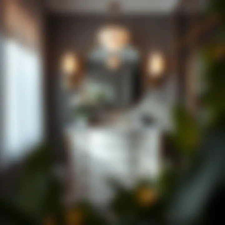 Luxurious small vanity with stylish finishes