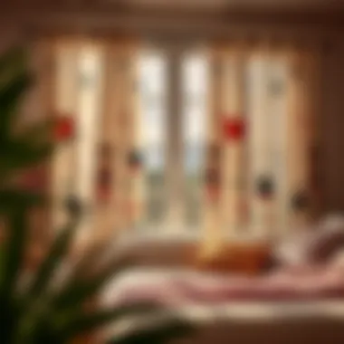 Personalized Fun Curtains in a Cozy Bedroom A cozy bedroom adorned with personalized fun curtains