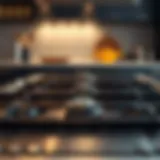 A modern stove top with intricate burners