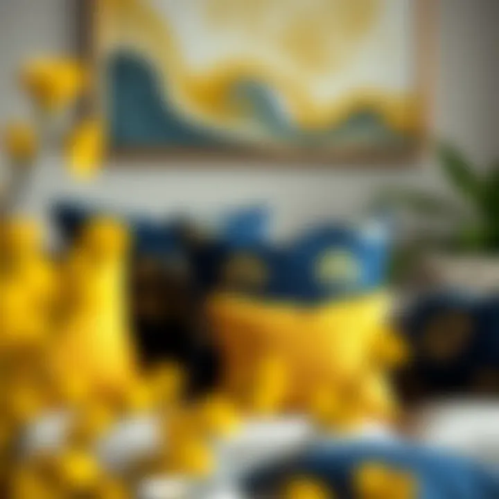 Notable Exploring the Elegance of Navy Blue and Yellow Pillows in Home Decor