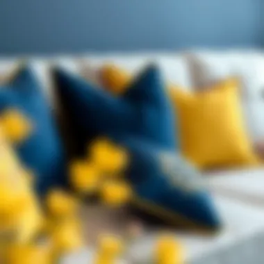 Exploring the Elegance of Navy Blue and Yellow Pillows in Home Decor Summary