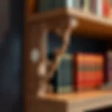 Intricate Design of Bookcase Support Bracket Elegant bookcase support bracket showcasing intricate design