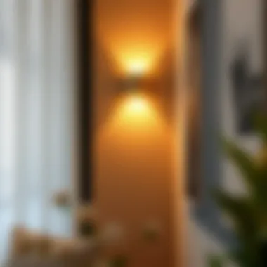 Innovative corner wall light design complementing contemporary decor