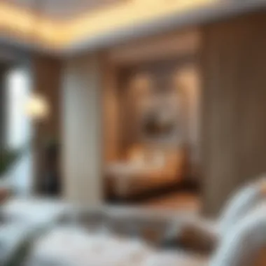 Transformative Design in a Cozy Bedroom Transformative design of a foldable partition in a cozy bedroom setting