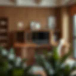 Elegant oak computer desk showcasing craftsmanship