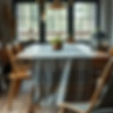 Grey table runner enhancing a rustic dining atmosphere