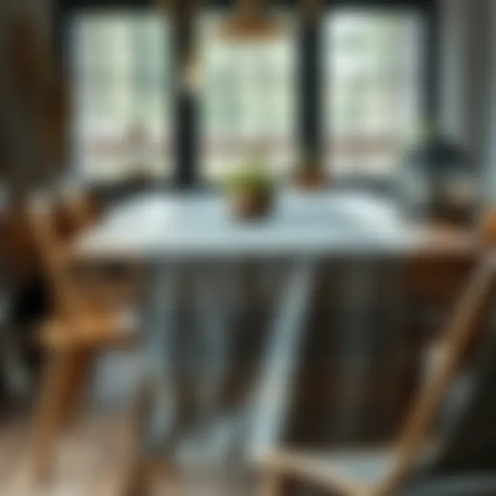Grey table runner enhancing a rustic dining atmosphere