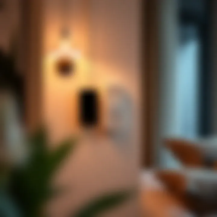 Aesthetic integration of wall mount Qi charger in home decor