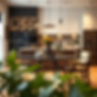 Modern Kitchen Featuring a 5-Piece Pub Table Set Stylish arrangement of a 5-piece pub table set in a modern kitchen