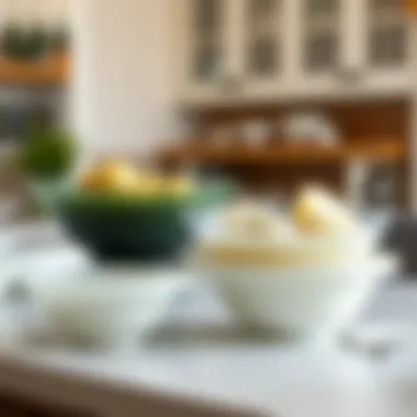 Elegant Duralex bowls showcased on a kitchen counter