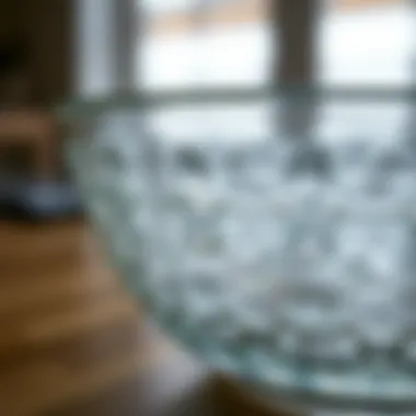Close-up of Duralex bowl highlighting its glass texture