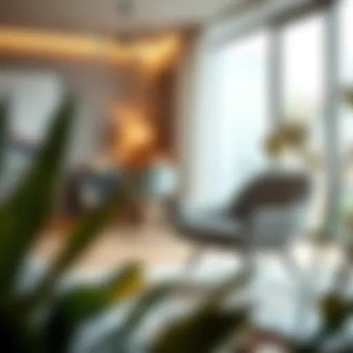 Stylish Grey Chair in Modern Living Room A stylish grey sitting chair in a modern living room setting.