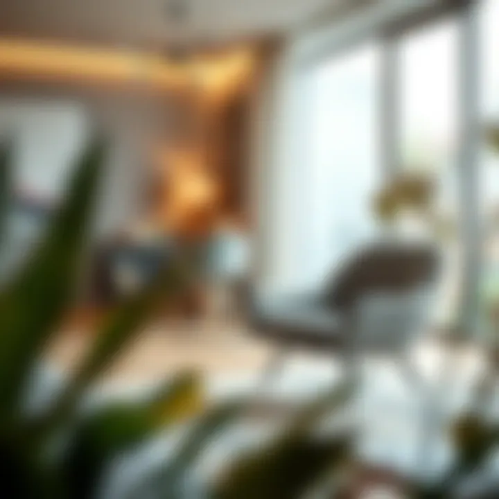 Stylish Grey Chair in Modern Living Room A stylish grey sitting chair in a modern living room setting.