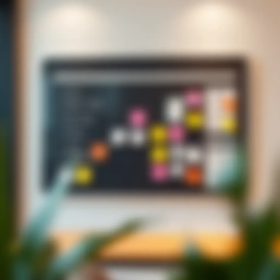 A modern magnetic task board with colorful notes and reminders