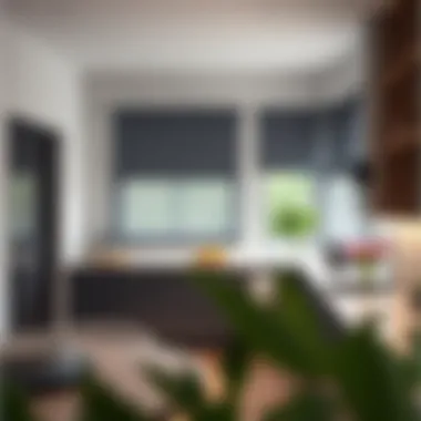 DIY installation of mini blinds in a stylish kitchen