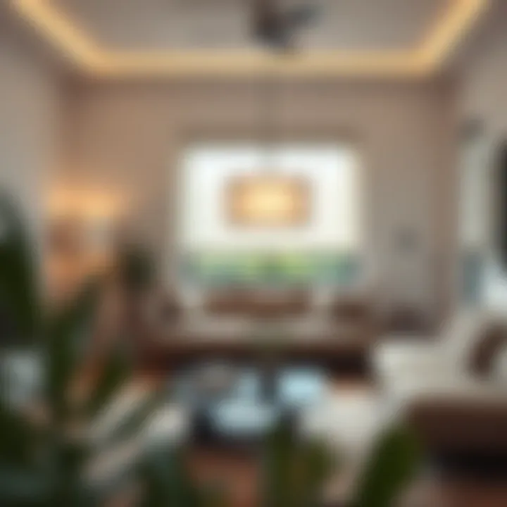 Elegant mini blinds in a modern living room setting