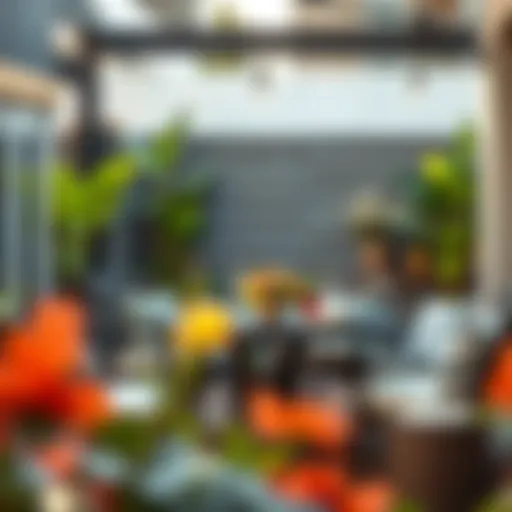 Elegant arrangement of a 24-inch patio table with decorative elements