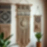 Artistic macrame wall hanging showcasing intricate patterns