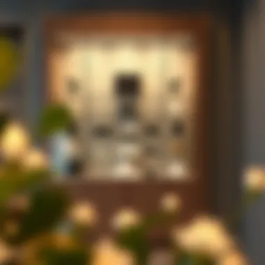 Stylish retail display cabinet enhancing merchandise visibility