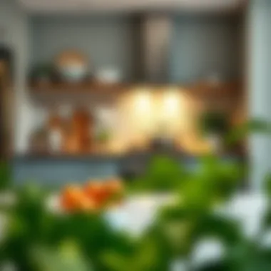 Chic Kitchen Decor Enhanced by Thin Towels Stylish kitchen arrangement featuring thin towels as decorative elements