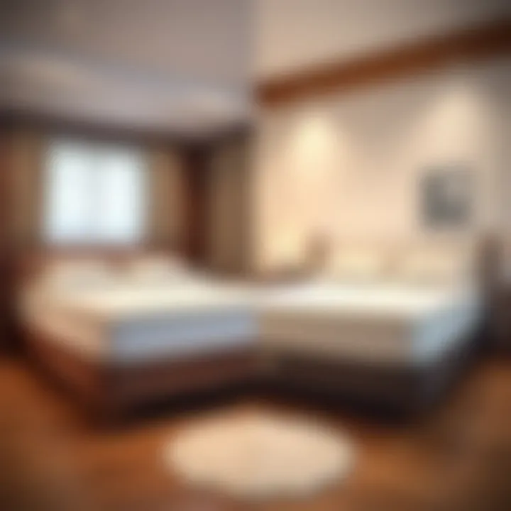 Split image comparing different mattress types