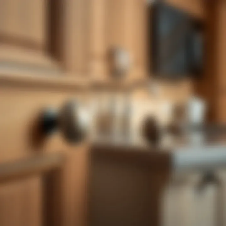Decorative Hardware on Traditional Cabinets A close-up view of decorative hardware on traditional cabinets, enhancing their aesthetic appeal