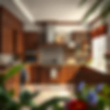 Organized Traditional Kitchen A beautifully organized traditional kitchen showcasing the harmonious blend of colors and materials