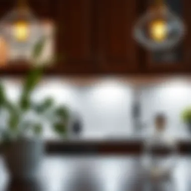 Energy-efficient under cabinet lighting setup