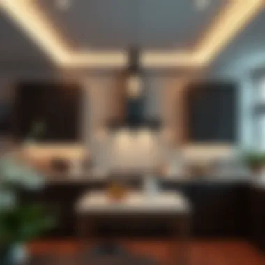 Stylish under cabinet lighting enhancing home decor