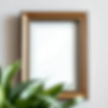 Close-up of a customizable metal picture frame